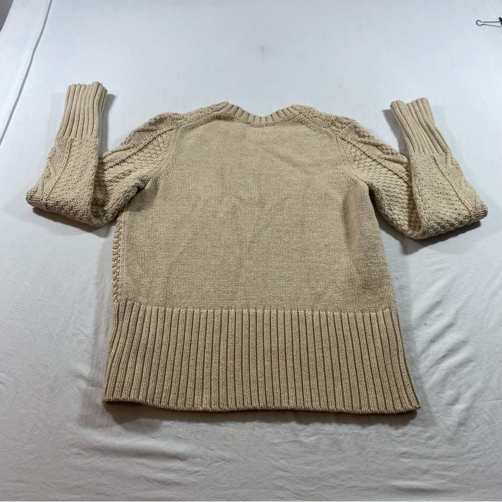 Gap Sweater Beige Cable Knit Sweater Women’s X-Large Design& Crafted - Picture 7 of 8